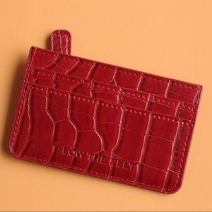 2/14$ B-low the belt card case crocodile red new